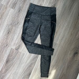 Athleta Leather Detail Leggings